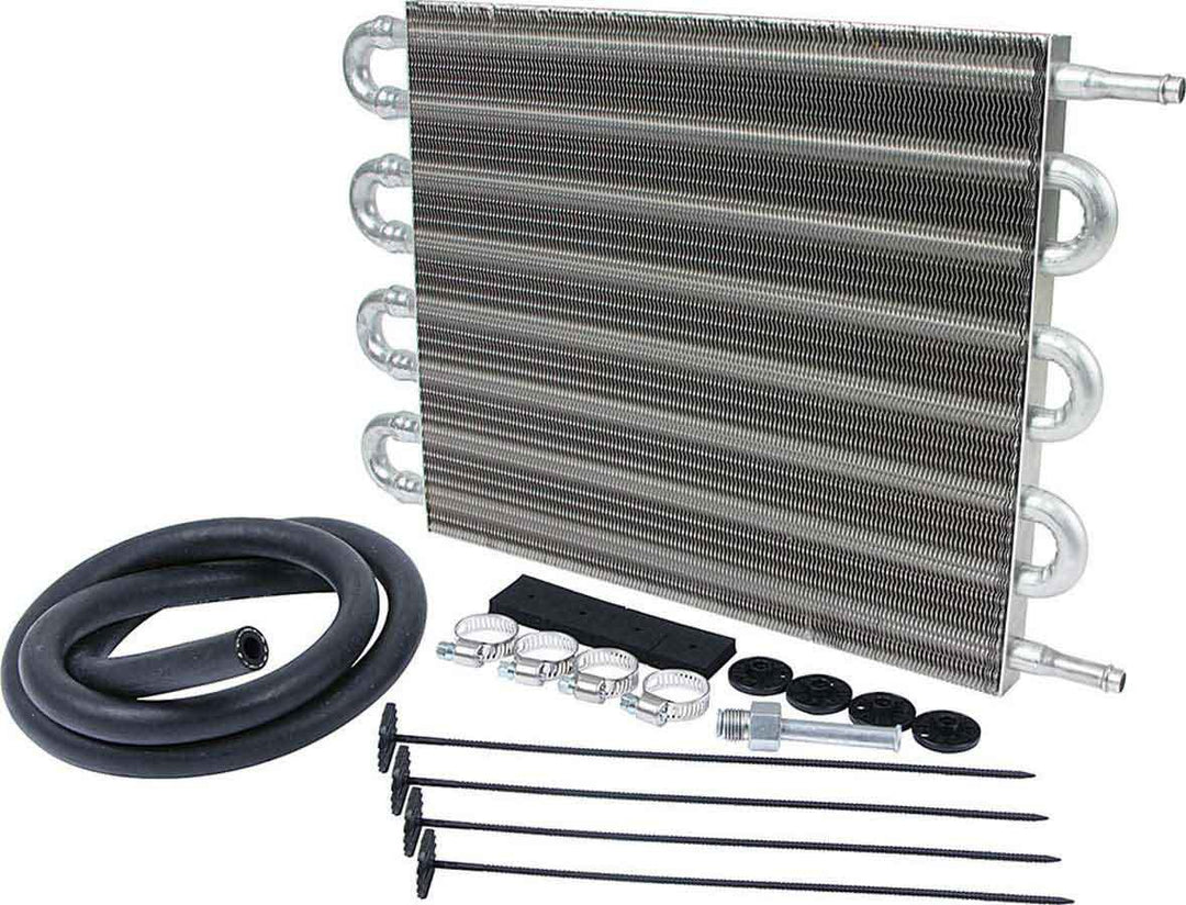 Allstar Fluid Cooler 16 x 10 x 0.75" Tube Type 3/8" Hose Barb Inlet / Outlet Fitting Kit ALL26708