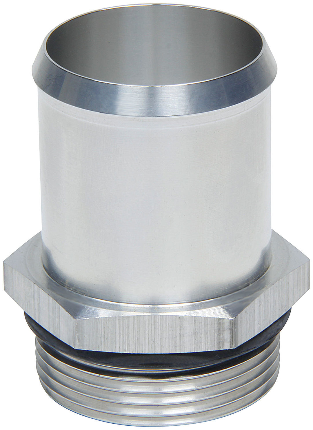 Allstar Fitting Adapter Straight 1-5/8"-12 Male O-Ring to 1-1/2" Hose Barb Aluminum Clear ALL30038
