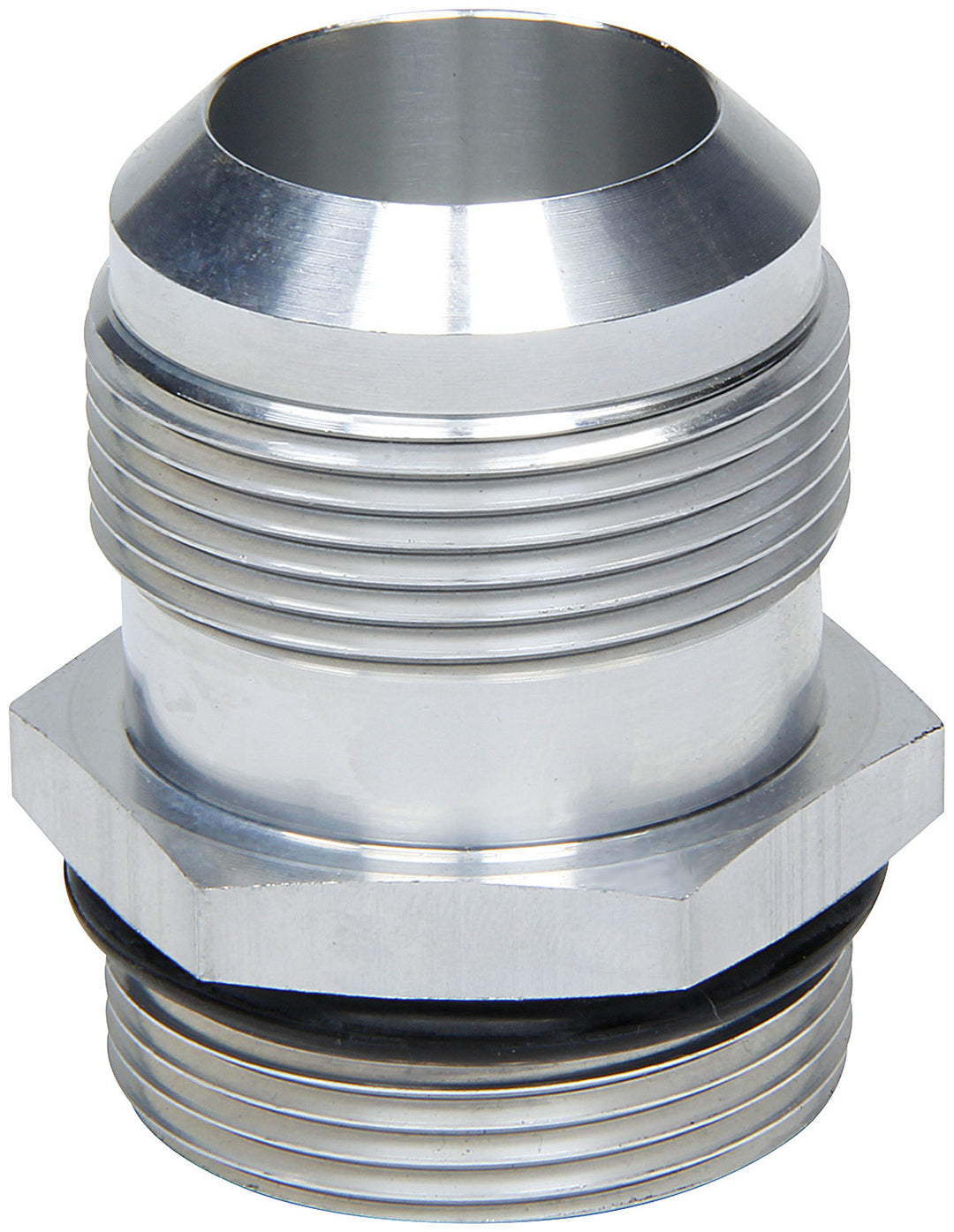 Allstar Fitting Adapter Straight 20 AN Male to 1-5/8"-12 Male O-Ring Aluminum Clear Anodized ALL30040