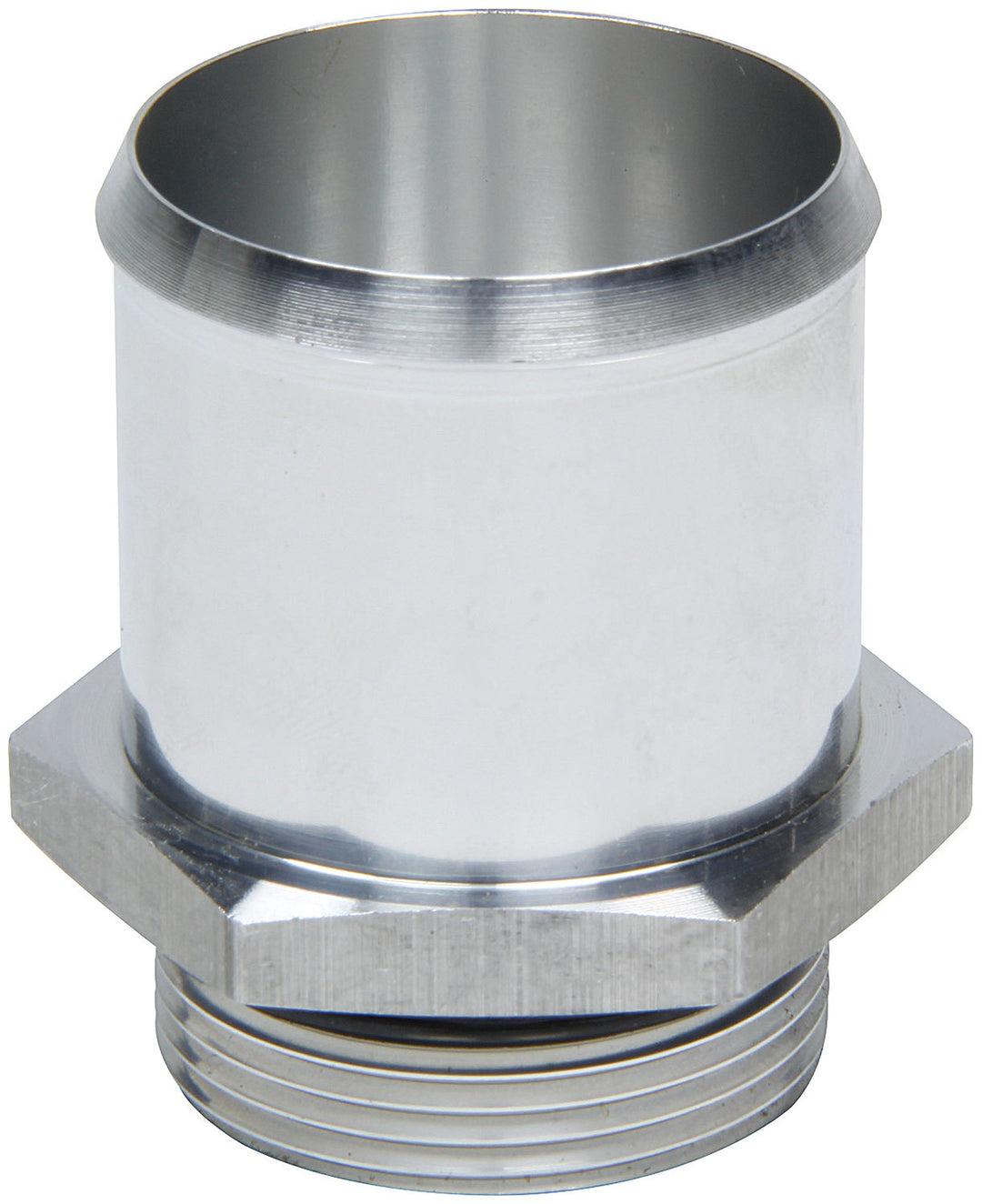 Allstar Fitting Adapter Straight 1-5/8"-12 Male O-Ring to 1-3/4" Hose Barb Aluminum Clear ALL30041