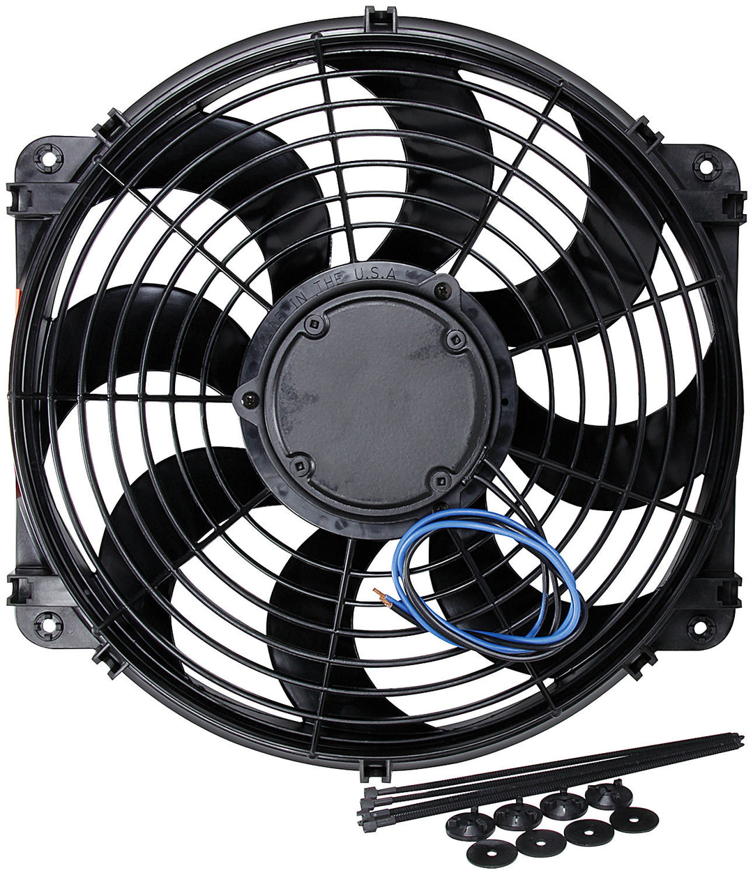 Allstar Electric Cooling Fan 14" Fan Push / Pull 1530 CFM 12V Curved Blade Kit ALL30074