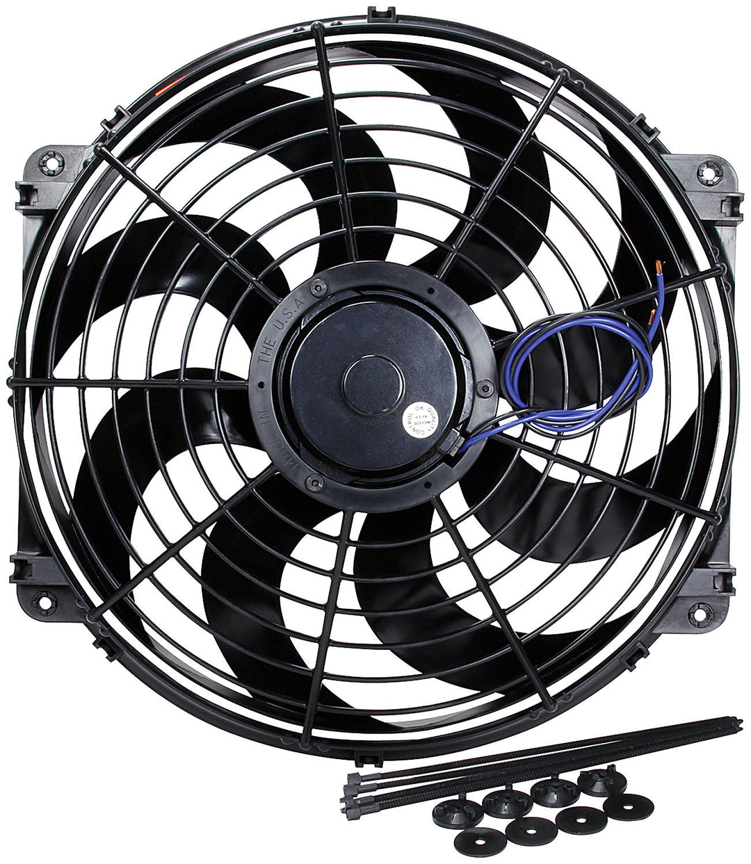 Allstar Electric Cooling Fan 16" Fan Push / Pull 1980 CFM 12V Curved Blade Kit ALL30076
