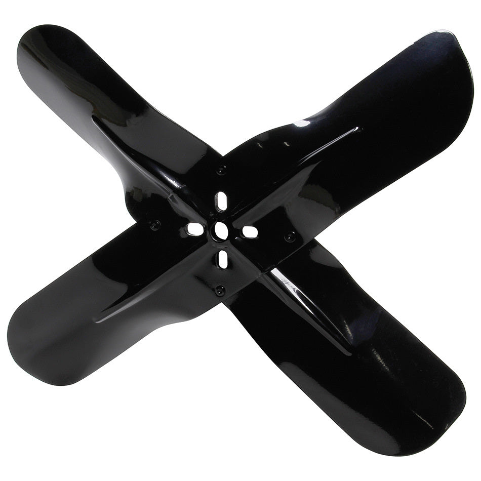 Allstar Mechanical Cooling Fan 19" Fan 4 Blade 5/8" Pilot Bolt Pattern Steel Black Paint ALL30101