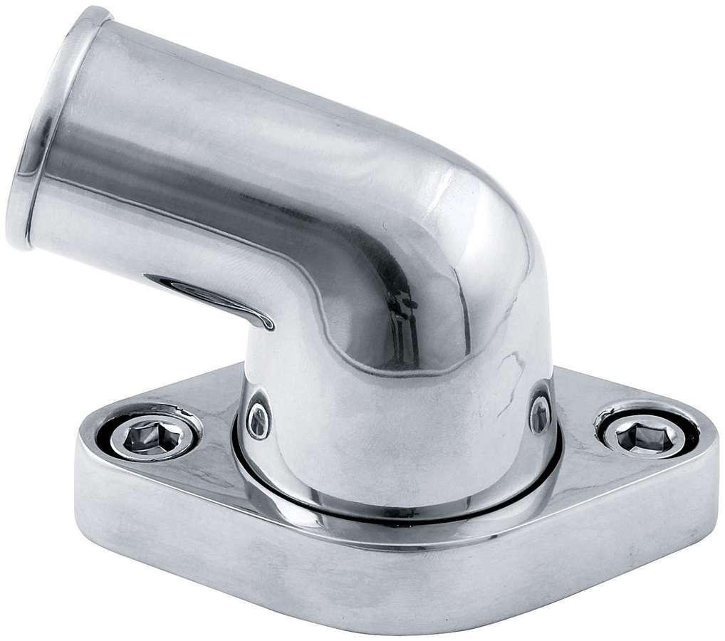 Allstar Water Neck 75 Degree 1-1/2" ID Hose Swivel O-Ring Aluminum Polished Chevy V8 ALL30173