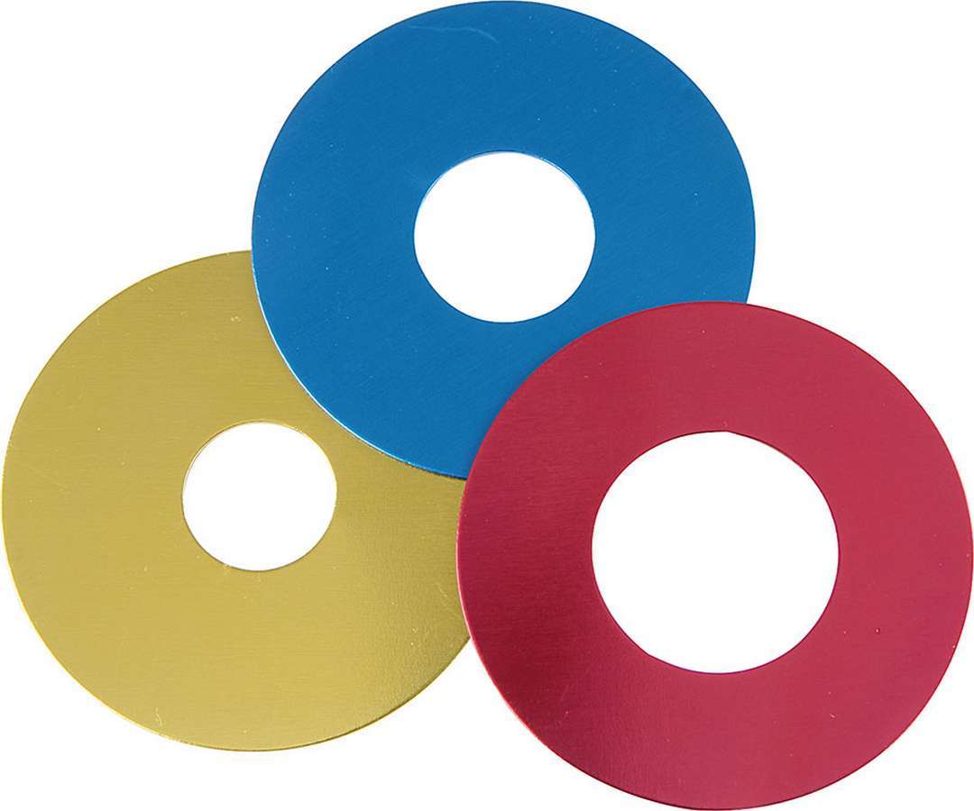 Allstar Water Outlet Restrictors 2-1/8" OD 5/8" 3/4" 1" ID Aluminum Blue / Gold / Red Set of 3 ALL30241