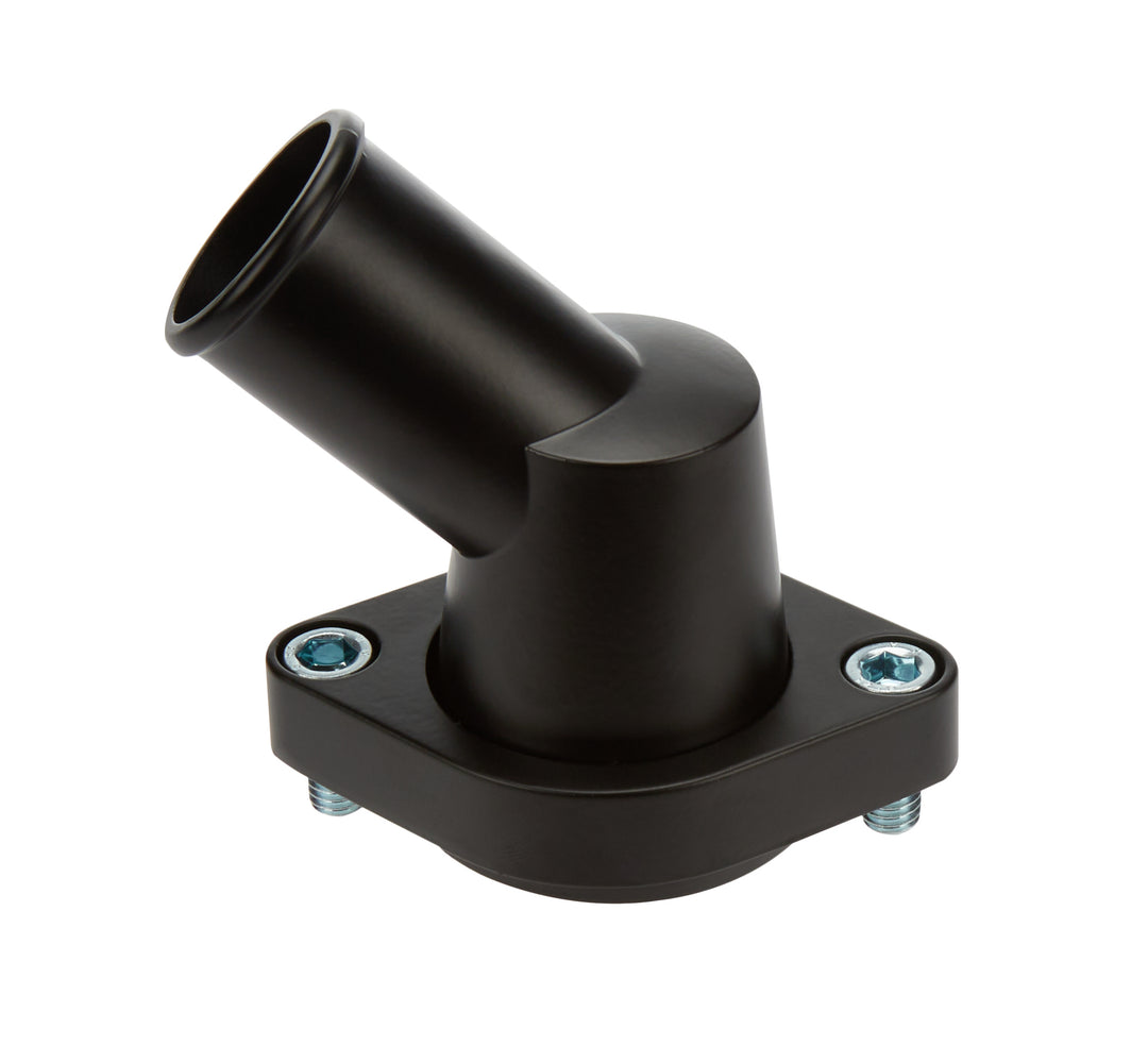Allstar Water Neck 45 Degree 1-1/2" ID Hose Swivel O-Ring Aluminum Black Powdercoat Chevy V8 ALL30271