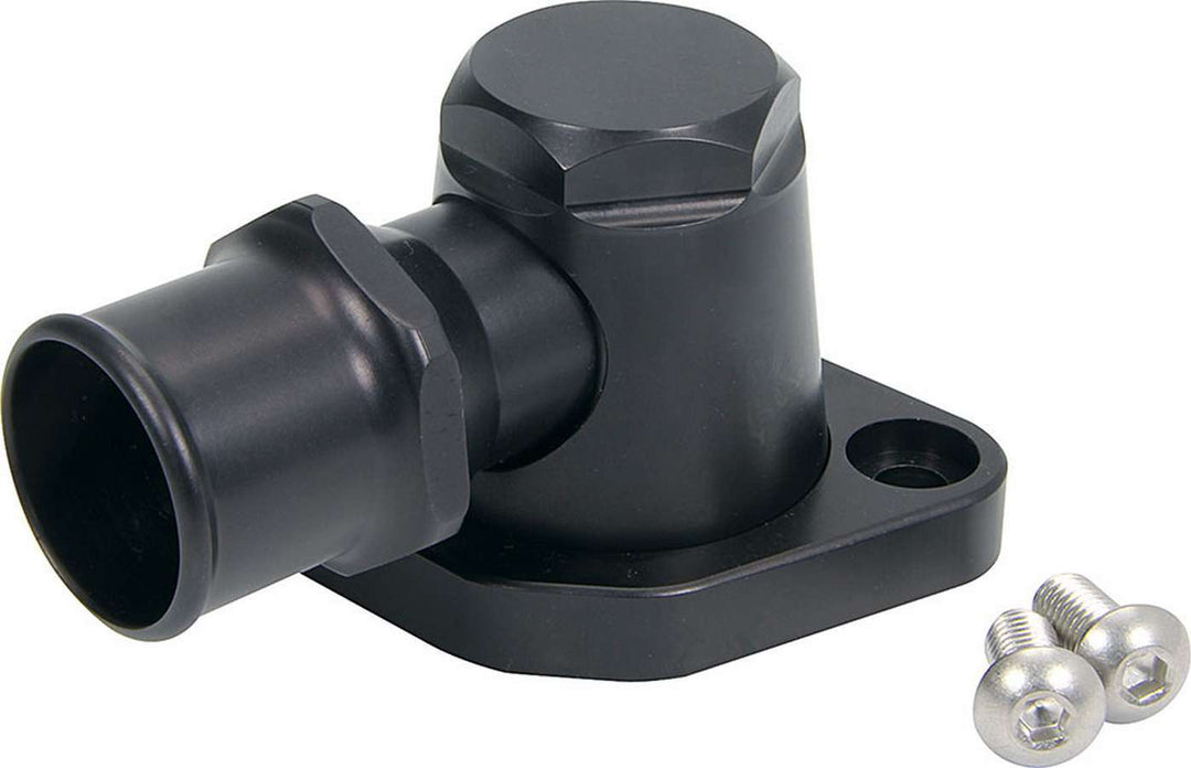 Allstar Water Neck 90 Degree 1-1/2" ID Hose Swivel O-Ring Aluminum Black Anodized Chevy V8 ALL30370