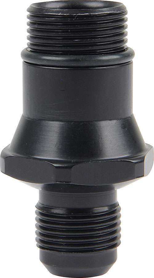Allstar Fitting Water Pump 12 AN Male to 1-1/4"-12 O-Ring Aluminum Black Anodized In-Line Water ALL31138