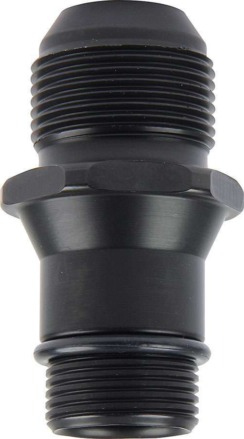 Allstar Fitting Water Pump 20 AN Male to 1-1/4"-12 Male O-Ring Aluminum Black Anodized In-Line ALL31140