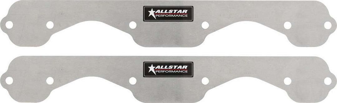 Allstar Exhaust Port Blockoff 1-Piece Aluminum Natural Small Block Chevy Pair ALL34212
