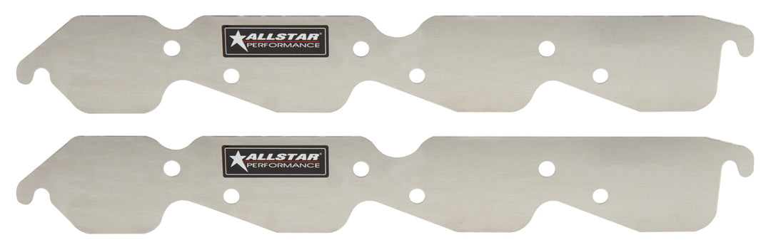 Allstar Exhaust Port Blockoff 1-Piece Aluminum Natural Big Block Chevy Pair ALL34219