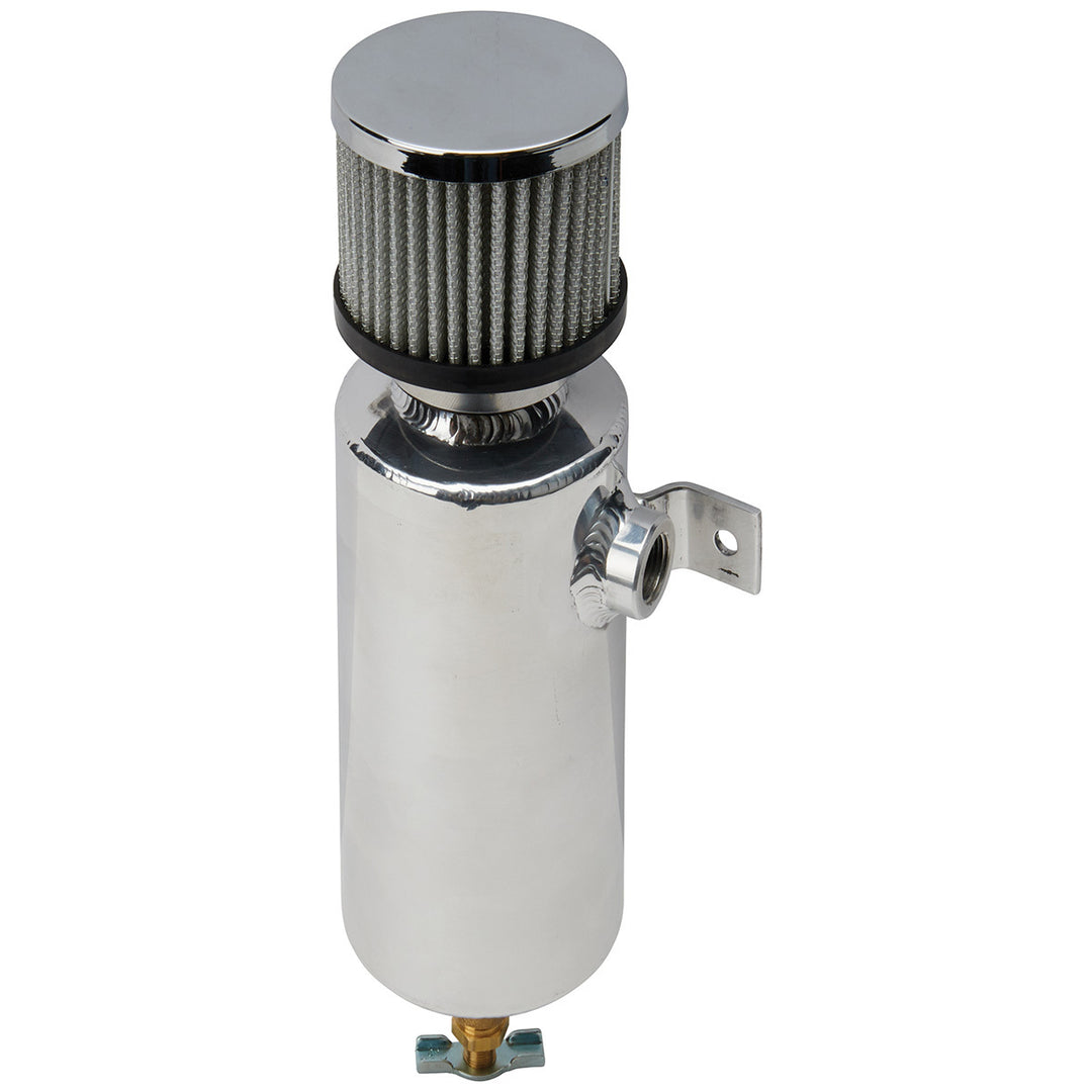 Allstar Breather Tank Bolt-On 3" Diameter x 11.5" Tall 40 oz 3/8" NPT Female Inlet Left Side ALL36108