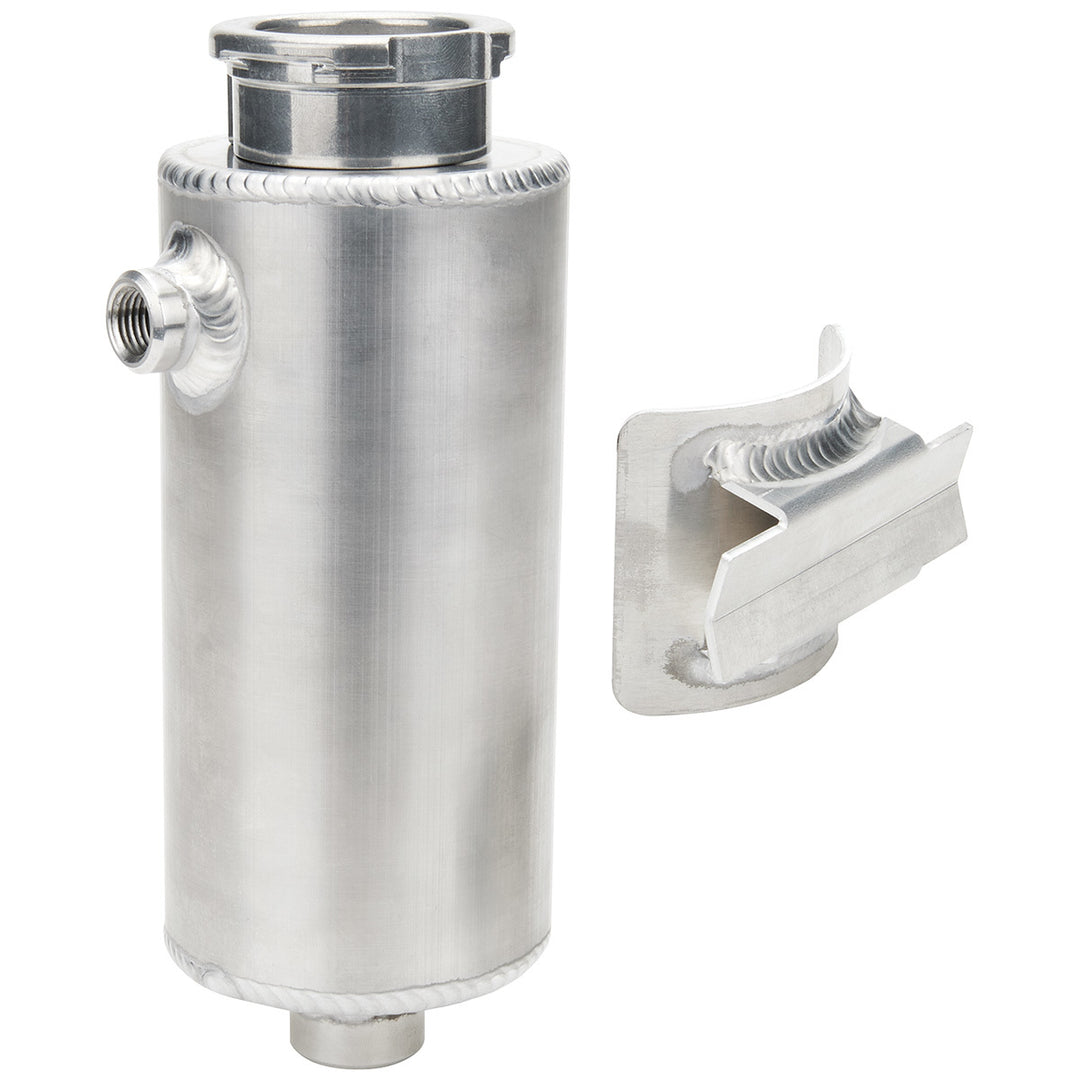 Allstar Recovery Tank 1 qt 1/2" NPT Inlet 1/4" NPT Outlet Filler Neck Aluminum Natural ALL36116
