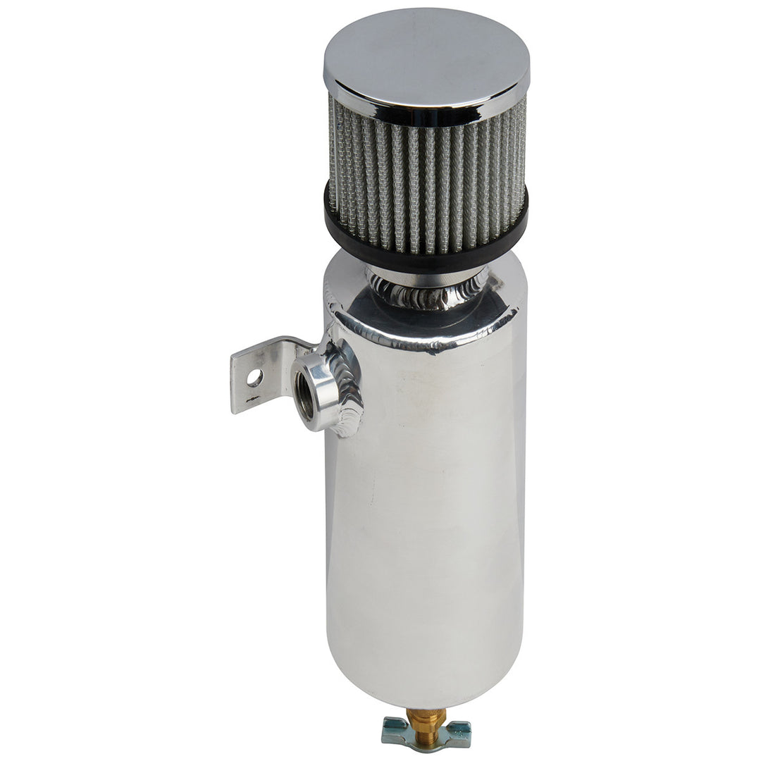 Allstar Breather Tank Bolt-On 3" Diameter x 11.5" Tall 40 oz 3/8" NPT Left Side Breather ALL36117