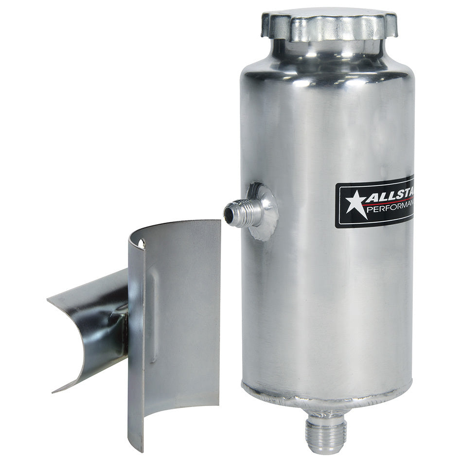 Allstar Power Steering Reservoir 8.5" Tall x 3.5" OD 6 AN Male Inlet 10 AN Male Outlet Kit ALL36120