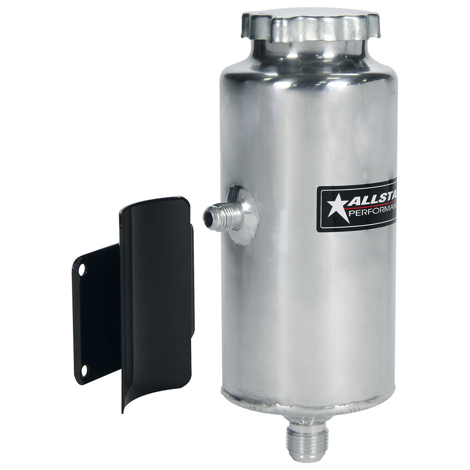 Allstar Power Steering Reservoir Economy 8" Tall x 3" OD 6 AN Male Inlet 10 AN Male Outlet Kit ALL36132