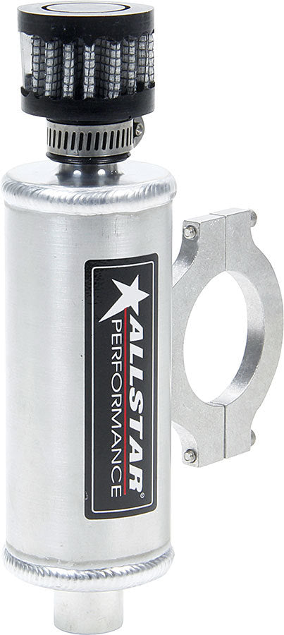 Allstar Breather Tank Mini Clamp-On 1.5" Diameter x 6.75" Tall 4 oz 1/4" NPT Female Inlet ALL36140