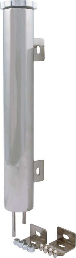 Allstar Recovery Tank 13" Tall 2" Diameter 1/4" Hose Barb Inlet 1/4" Hose Barb Outlet Stainless ALL36150