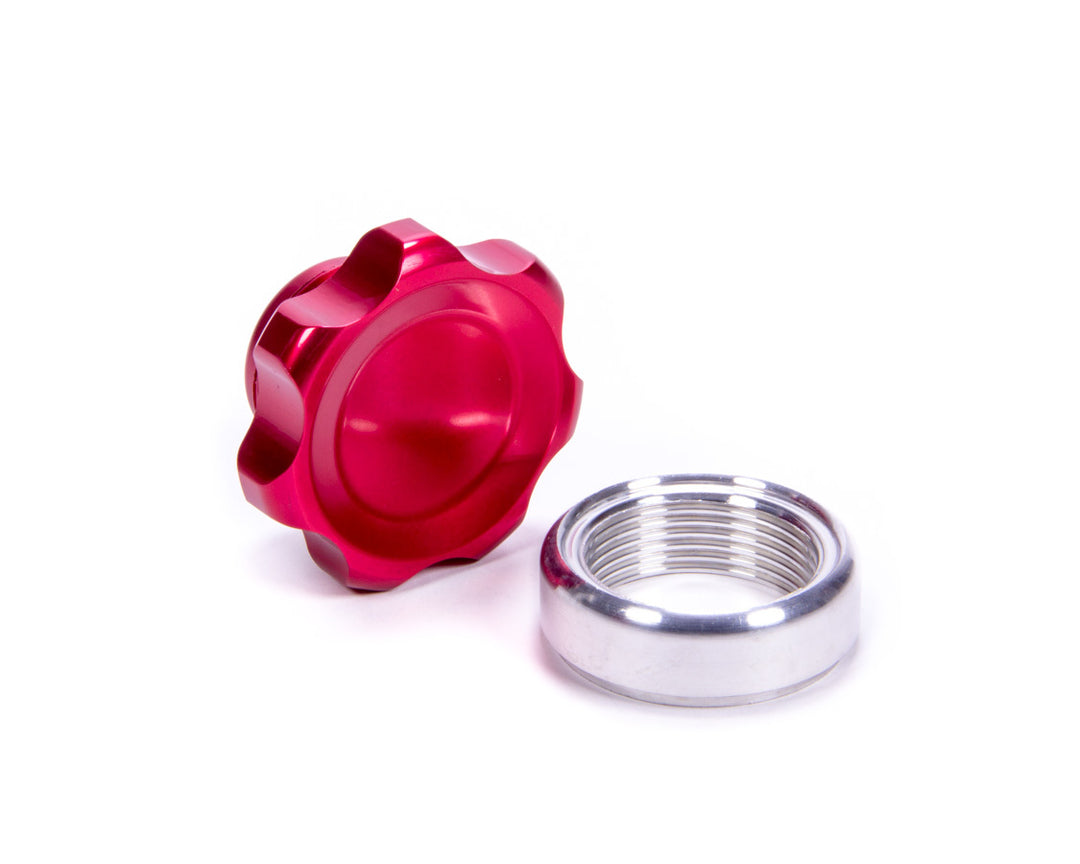 Allstar Bung and Cap Kit 1.375" Opening Weld-On Aluminum Bung Aluminum Threaded Cap Red Kit ALL36165