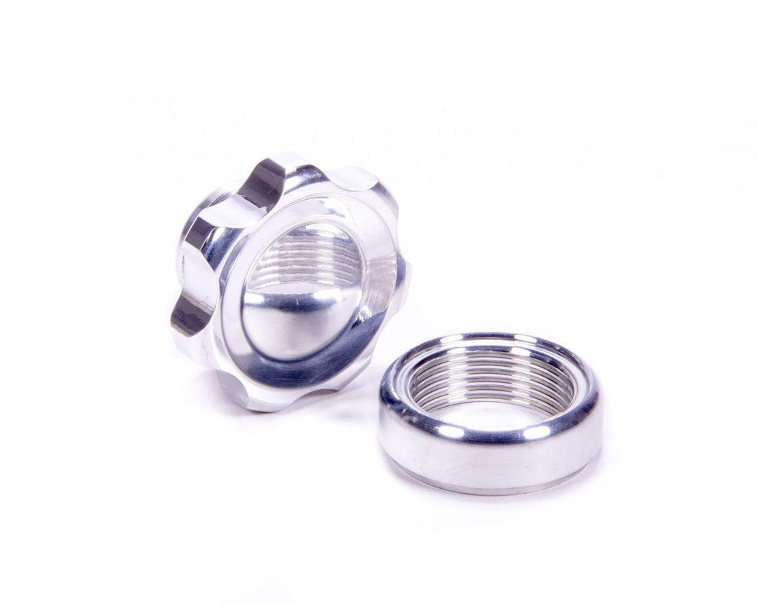 Allstar Bung and Cap Kit 1.375" Opening Weld-On Aluminum Bung Aluminum Threaded Cap Polished Kit ALL36166
