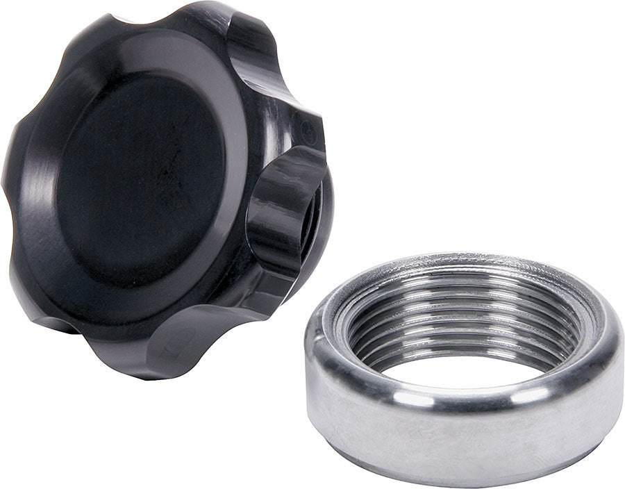 Allstar Bung and Cap Kit 1.375" Opening Weld-On Steel Bung Aluminum Threaded Cap Black Kit ALL36167