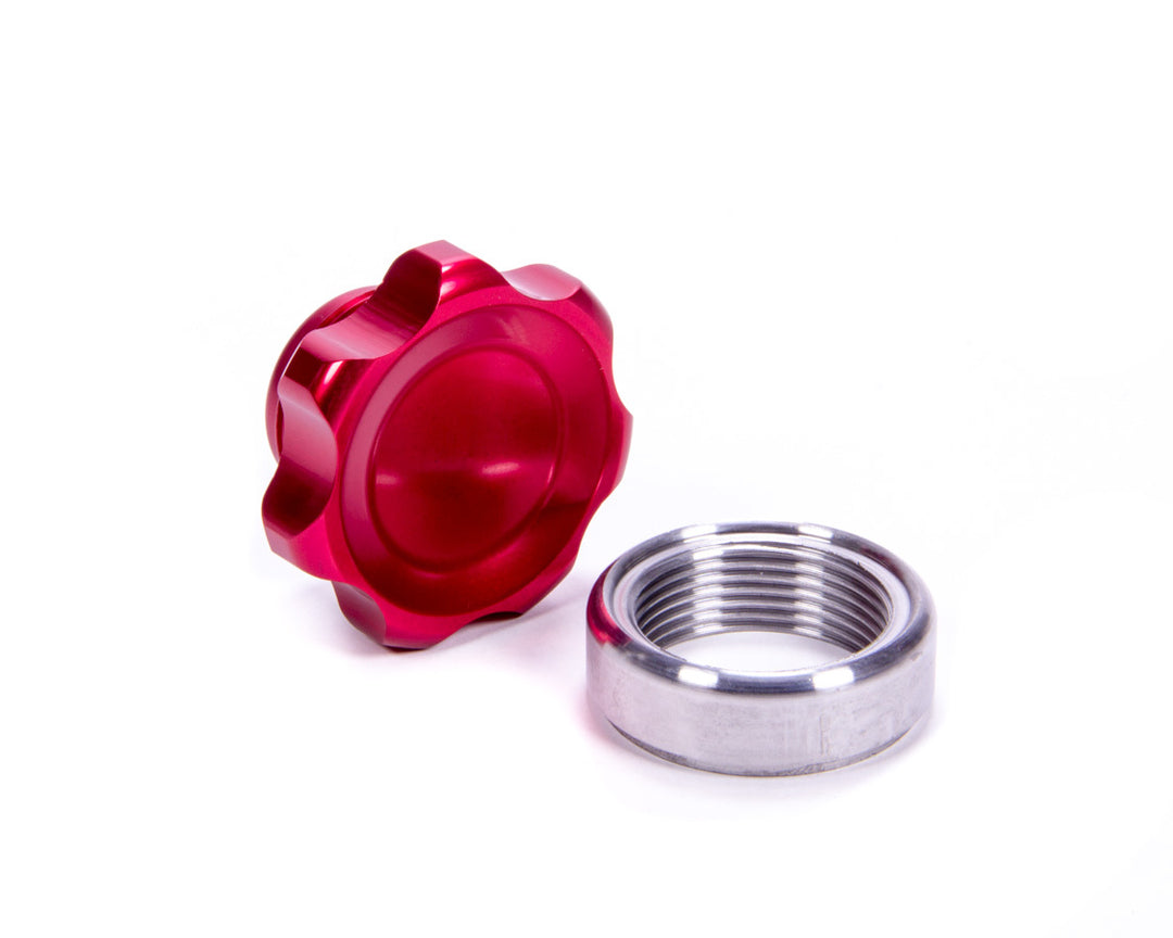 Allstar Bung and Cap Kit 1.375" Opening Weld-On Steel Bung Aluminum Threaded Cap Red Kit ALL36168