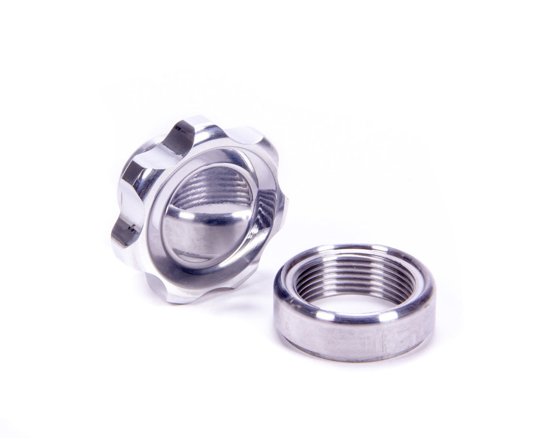 Allstar Bung and Cap Kit 1.375" Opening Weld-On Steel Bung Aluminum Threaded Cap Polished Kit ALL36169