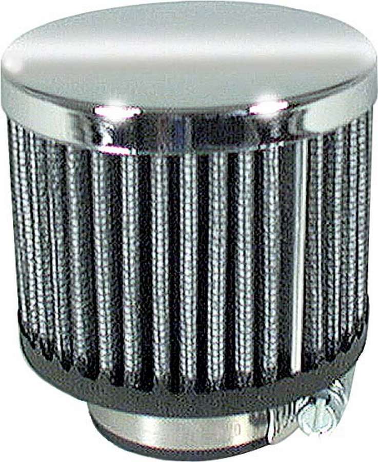 Allstar Breather Clamp-On Round 1-3/8" OD Tube Reusable Steel Chrome ALL36204