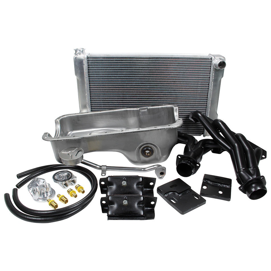 Allstar Engine Conversion Kit Filter Adapter / Headers / Mounts / Oil Pan / Radiator Small Kit ALL38200