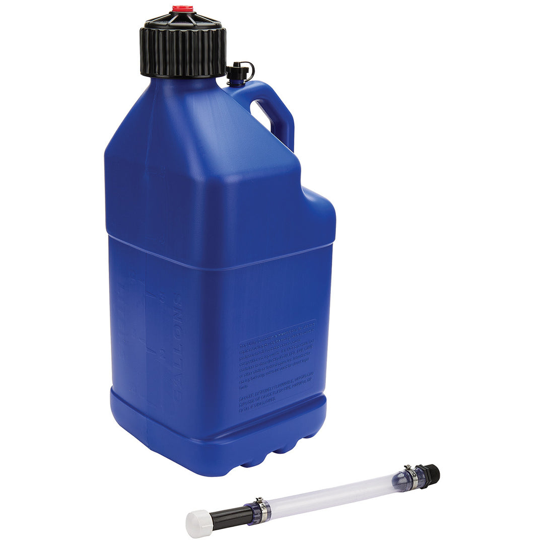 Allstar Utility Jug 5 gal 9.5 x 9.5 x 22.75" Tall O-Ring Seal Cap Screw-On Vent Filler Hose ALL40122