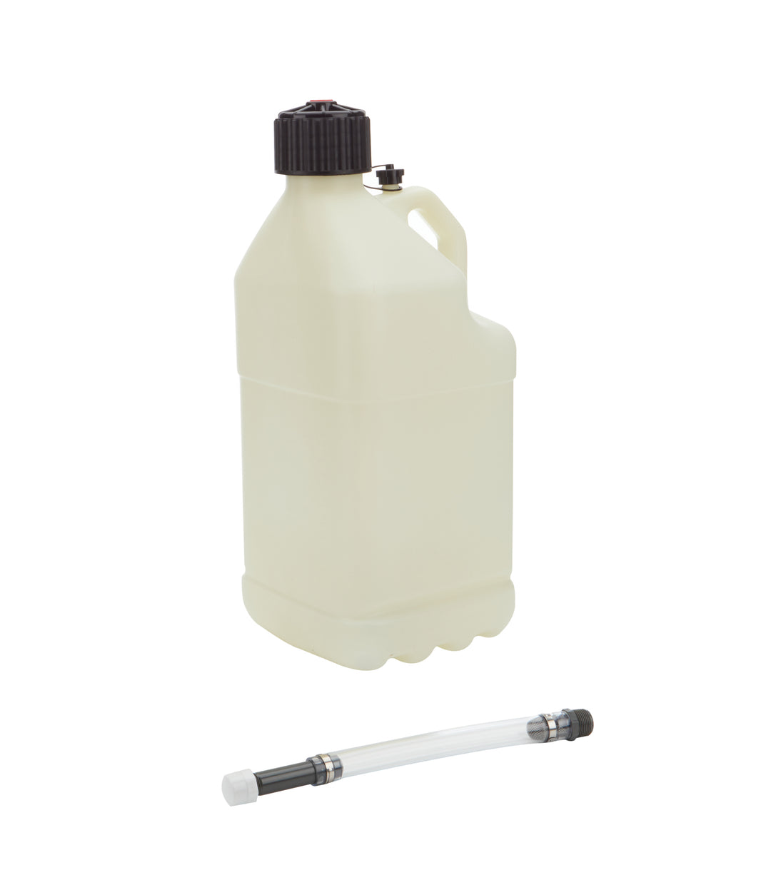 Allstar Utility Jug 5 gal 9.5 x 9.5 x 22.75" Tall O-Ring Seal Cap Screw-On Vent Filler Hose ALL40124