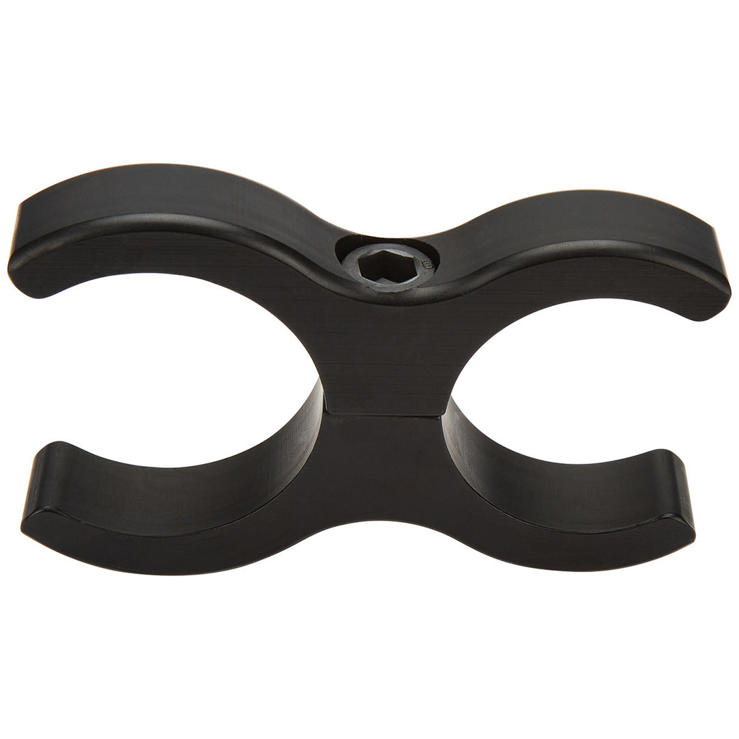 Allstar Fuel Filter Bracket 2-Piece Clamp-On 1.25" OD Tubes 2" Diameter Aluminum Black Anodized ALL40191