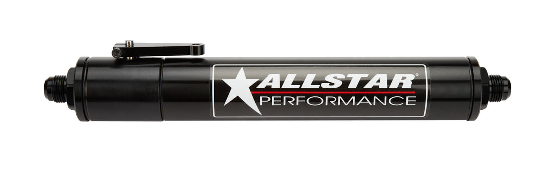 Allstar Fuel Filter In-Line w/ Shut Off 6AN No Element 6 AN Male Inlet 6 AN Male Outlet Aluminum ALL40196