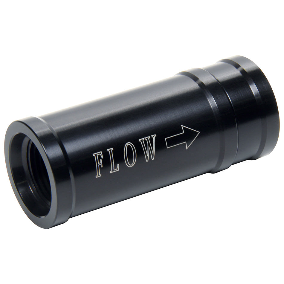 Allstar Check Valve 10 AN Female O-Ring Inlet 10 AN Female O-Ring Outlet Aluminum Black Anodized ALL40208