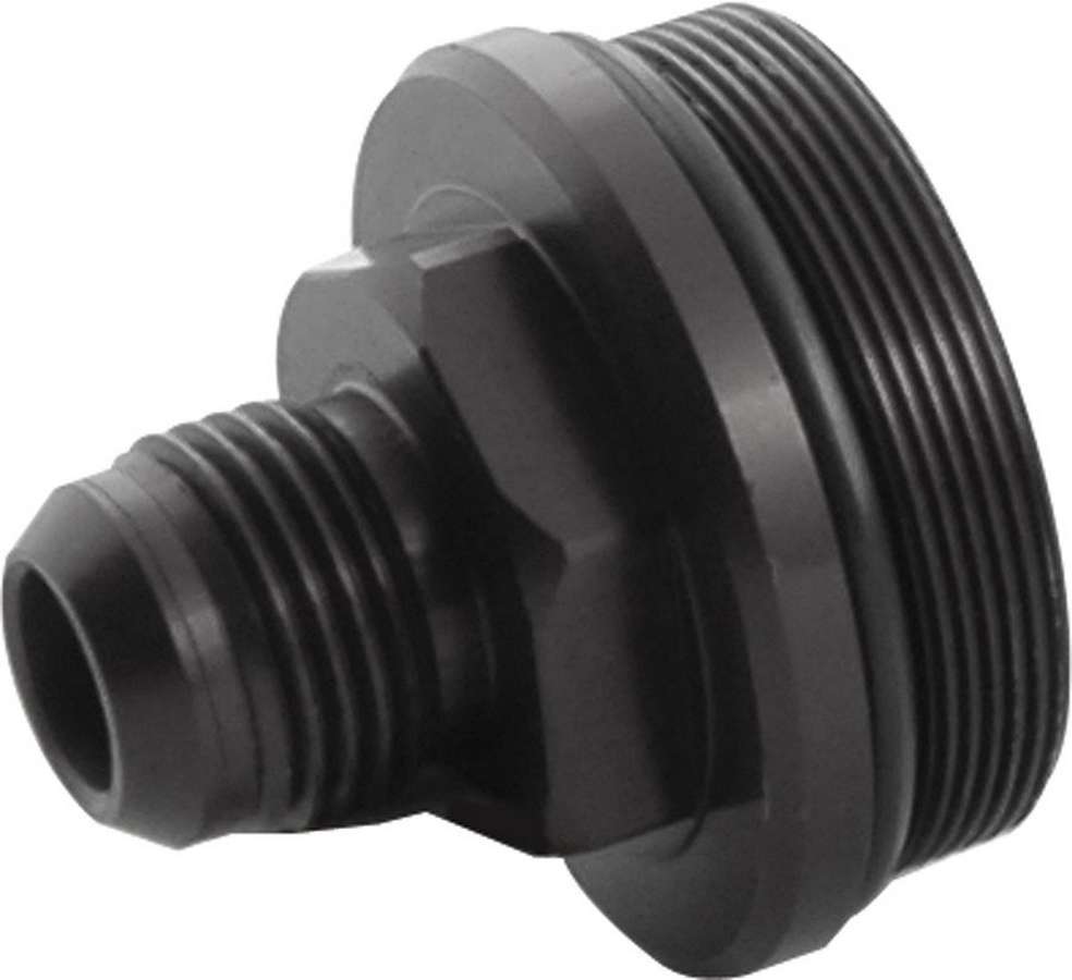 Allstar Fuel Filter End Cap 12 AN Male to 1-13/16"-20 Male O-Ring Aluminum Black Anodized ALL40225