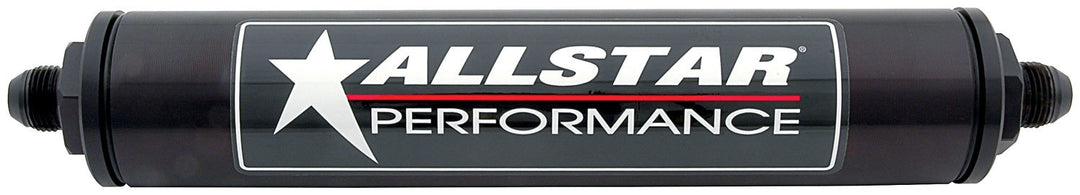 Allstar Fuel Filter In-Line 63 Micron Stainless Element 12 AN Male Inlet 12 AN Male Outlet ALL40242