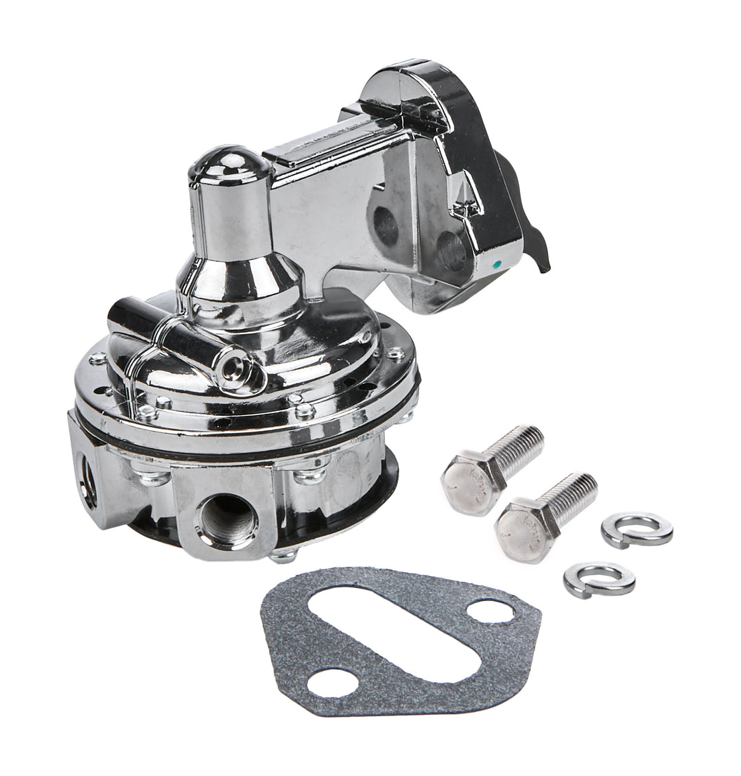 Allstar Fuel Pump Mechanical 80 gph 6.5-8 psi 1/4" NPT Female Inlet / Outlet Aluminum Polished ALL40260