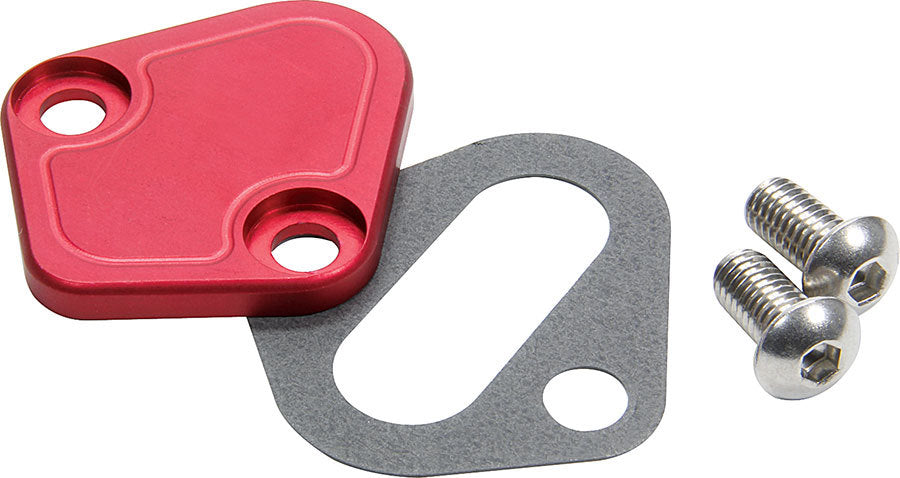 Allstar Fuel Pump Blockoff Aluminum Red Anodized Big Block Chevy / Mopar V8 / Ford V8 ALL40305