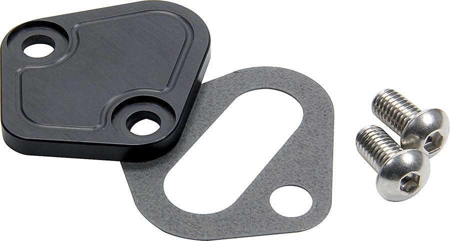Allstar Fuel Pump Blockoff Aluminum Black Anodized Big Block Chevy / Mopar V8 / Ford V8 ALL40307