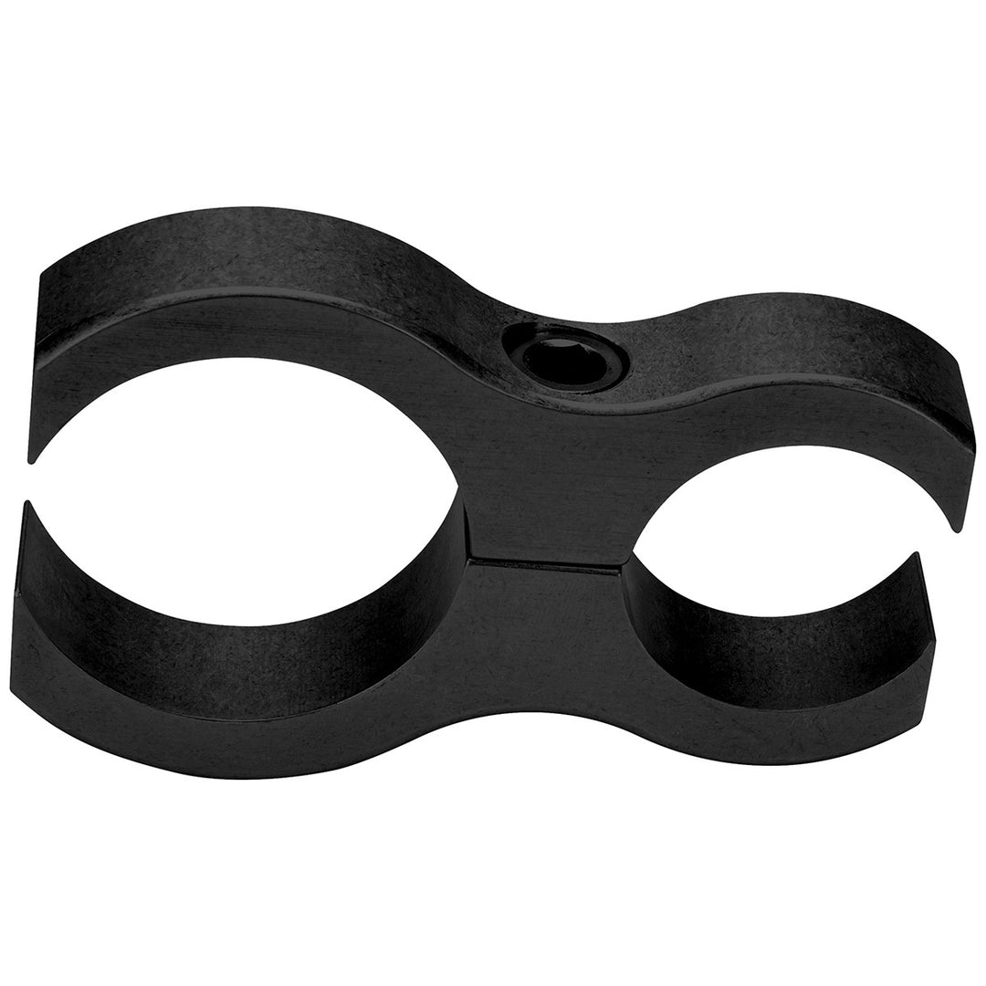 Allstar Fuel Pump Bracket 2-Piece Clamp-On 1.5" OD Tubes 1.125" Diameter Aluminum Black Anodized ALL40322