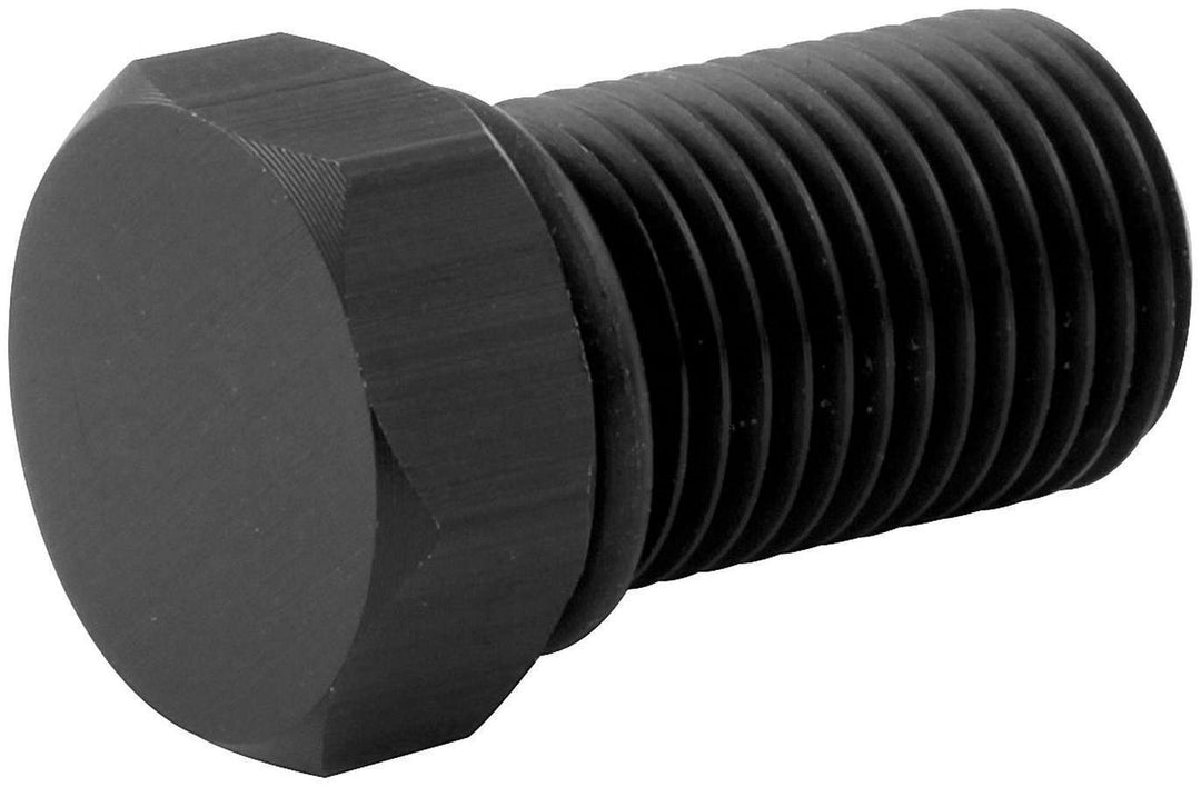 Allstar Down Nozzle Plug 1/2"-20 Thread 3/4" O-Ring Aluminum Black Anodized Set of 8 ALL40327