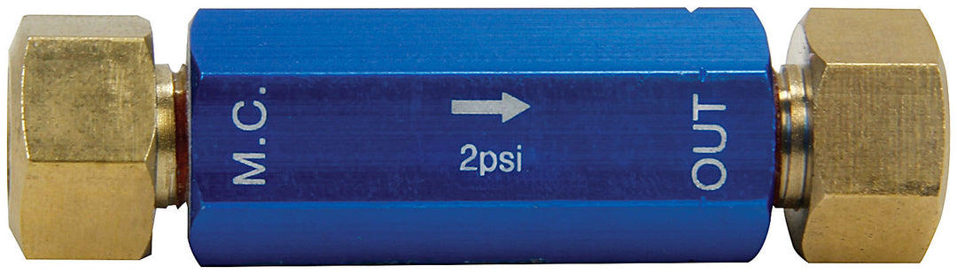 Allstar Residual Pressure Valve 2 lb 1/8" NPT Inlet 1/8" NPT Outlet 3/16" Inverted Flare ALL41048