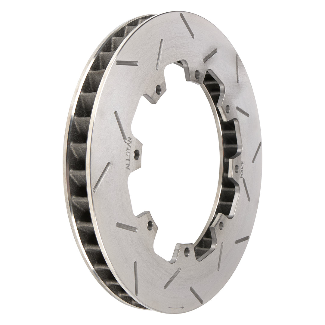 Allstar Brake Rotor 40 Vane Driver Side Slotted 11.75" OD 1.25" Thick 8 x 7" Bolt Pattern Iron ALL42004