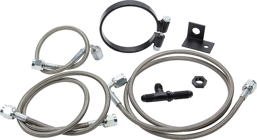 Allstar Brake Line Kit Rear 3 AN Hose 4 AN Ends Fittings / Installation Hardware Braided Kit ALL42057