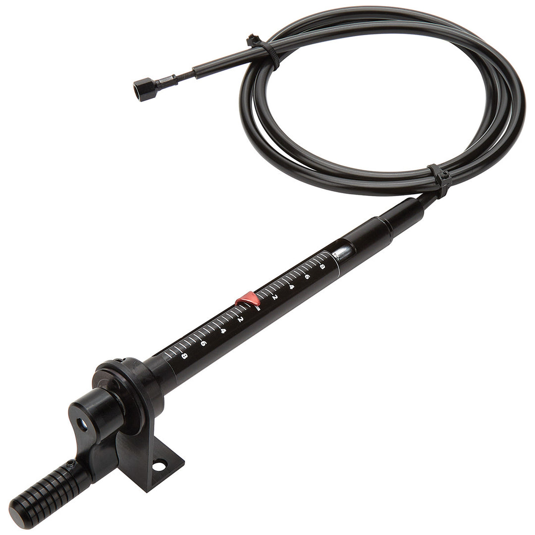 Allstar Brake Bias Adjuster Short Remote Panel Mount Bolt-On 3/8"-24 Thread 5 ft Cable / Housing ALL42077