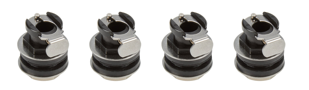 Allstar Tire Pressure Relief Valve 5/8" Wheel Hole Plastic Black Schrader / Tire Set of 4 ALL44060