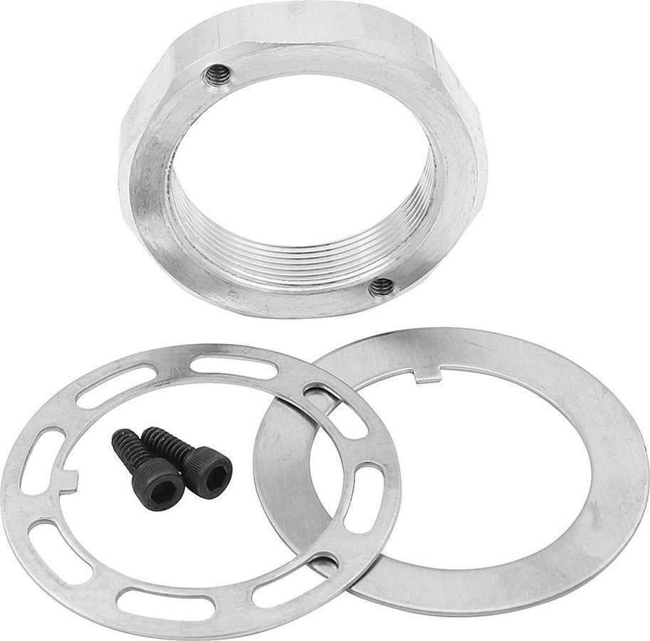 Allstar Spindle Nut Keyed Washer / Screws Included Aluminum Clear Anodized 2" Pin Set of 10 ALL44131-10