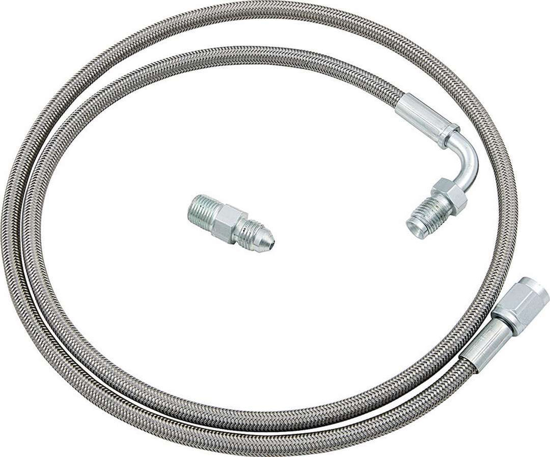 Allstar Hydraulic Hose Clutch Hose 24" 3 AN Hose 3 AN Straight Female to 3/16" 90 Degree Kit ALL46100-24