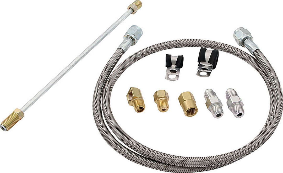 Allstar Hydraulic Hose Clutch Hose 36" 4 AN Hose 4 AN Straight Female to 3/16" 90 Degree Kit ALL46101-36