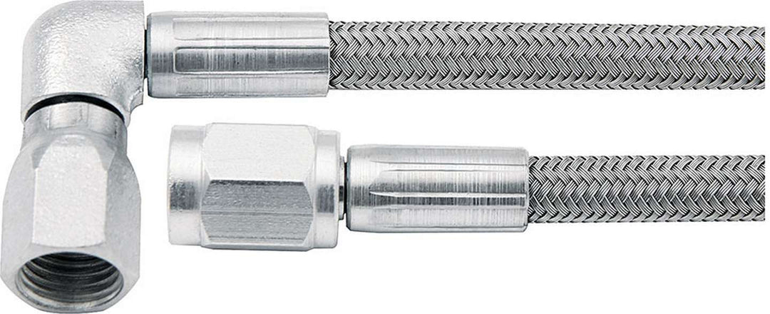 Allstar AN Hose Assembly 20" 3 AN Hose 3 AN Straight Female to 3 AN Forged 90 Degree Female ALL46302-20